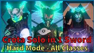 One Swording Level 33 Crota on All Classes [upl. by Norrehs]