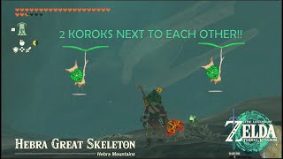 Where to find KOROKS in Hebra Great Skeleton  TOTK [upl. by Zenitram]