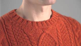 Hawick Knitwear Mens 100 Lambswool Chunky Cable Knit Pullover [upl. by Leahsim673]