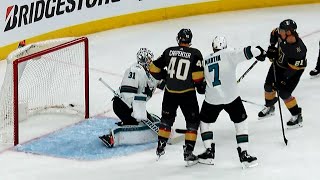 Golden Knights light up Sharks with 3 goals in 91 seconds [upl. by Tiphani]