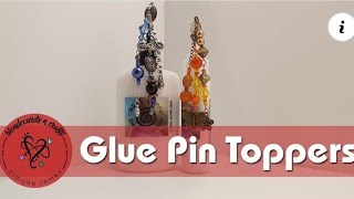 Glue Pin Toppers  Adhesive Bead Pins  Blondecardsncrafts [upl. by Raimondo]