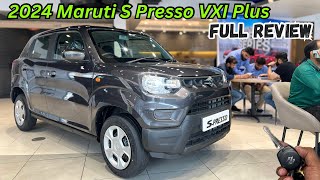 2024 Maruti Suzuki S Presso VXI Plus Full Detailed Review 😍 Price amp Features 🔥 Best In Minu SUV [upl. by Aekin]