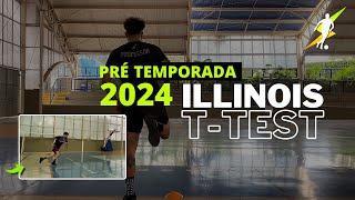 FIZ OS TESTES DE AGILIDADE  ILLINOIS E TTEST  Bateria de testes  Minha PréTemporada 2024 [upl. by Ybbob]