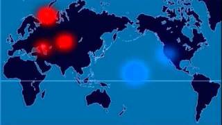 A TimeLapse Map of Every Nuclear Explosion Since 1945  by Isao Hashimoto [upl. by Namaan]