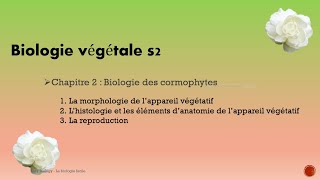 Biologie végétale S2 les cormophytes partie1 [upl. by Uhsoj]