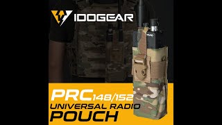 IDOGEAR Tactical Radio Pouch For MOLLE MBITR PRC148 152 camouflage tactical pouch [upl. by Jehias787]