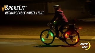 SpokeLit® Rechargeable Wheel Light  DiscO Select [upl. by Mirabel960]