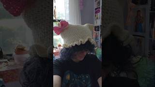 ♡Make A Hello Kitty CatEar Hat With Me♡ [upl. by Aikyt]