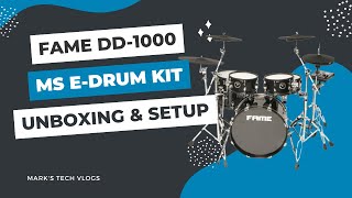 Fame DD1000 MS EDrum Kit  Unboxing and Setup [upl. by Etnaihc607]