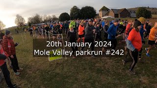 Mole Valley parkrun 242  January 20th 2024 fast [upl. by Maryanna]