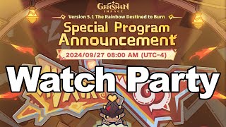 Watch Party  Genshin Impact 51 Special Program [upl. by Rabjohn]