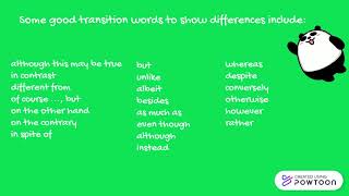 Writing to Compare and Contrast Transitions and the Body [upl. by Thomey]