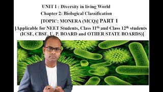 Biological Classification  Kingdom Monera  MCQ part 1  Chapter 2 2023  ZOO BO BIO [upl. by Annaeerb577]