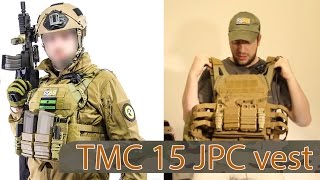 JPC vest de TMC en coyote brown  Jump Plate Carrier Coyote Brown TMC 15  airsoftBB [upl. by Enaasiali638]