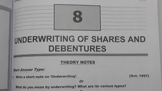 Underwriting of Shares and Debentures Bcom 2nd Semester Full explanation in hindi [upl. by Ashil]