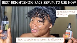 BEST BRIGHTENING FACE SERUM OF 2024 for your skin type  how to use a face serum for glowing skin [upl. by Fosdick]