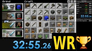 Grindcraft World Record Speedrun 325526 [upl. by Aihsened]