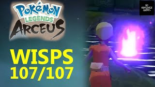 ALL 107 WISP Locations in Pokemon Legends Arceus  Eerie Apparitions in The Night [upl. by Etolas]