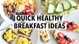 5 QUICK HEALTHY BREAKFASTS FOR WEEKDAYS  less than 5 min easy recipe ideas [upl. by Oriole]