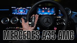 MERCEDES AMG A35 🇩🇪  NIGHT VIEW INTERIOR  mercedes [upl. by Ebenezer]