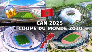 🇲🇦Les stades de la Can 2025Coupe du monde 2030 [upl. by Gratianna]