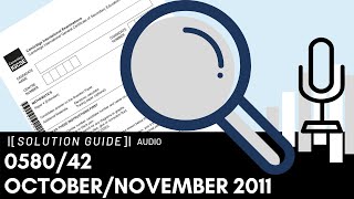 058042 OctoberNovember 2011 Marking Scheme MS Audio Voiceover [upl. by Hey]