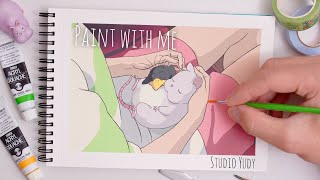 Painting Ghibli🎨［Spirited Away ］Relaxing Acrylic Painting🌿 [upl. by Nospmis107]