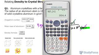 ⚗️ Relating Density to Crystal Structure Question 1 [upl. by Ahsuoj808]