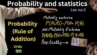 Probability Rule of Addition  Mutually Exclusive vs Not Mutually Exclusive Events lec 2 [upl. by Munster649]