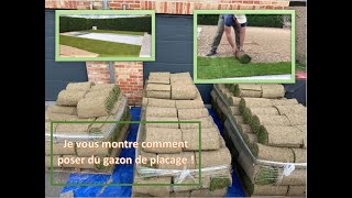 Comment poser du gazon de placage tuto [upl. by Elolcin]