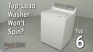 TopLoad Washer Won’t Spin — Washing Machine Troubleshooting [upl. by Macdonald31]