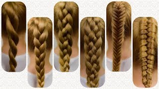 6 BASIC BRAIDS  How To Do a Braided Ponytail  2020 Braided Hairstyles by LittleGirlHair [upl. by Aikcin]