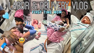 LABOR AND DELIVERY VLOGBirth Vlog  Postpartum ExperienceFirst Time MomFTTEMUTiannaMarie [upl. by Nixie]