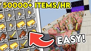 Ultimate Minecraft 120 Gold amp EXP Farm Tutorial Insane 50000 ItemsHour with Zombie Pigman [upl. by Enirroc]