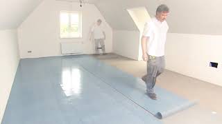 Installation of Moduleo Xtrafloor Flex Pro underlay [upl. by Inalak801]