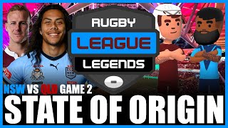 The NSW Blues DESTROY The QLD Maroons in State of Origin Game 2  Rugby League Legends [upl. by Aztiraj]