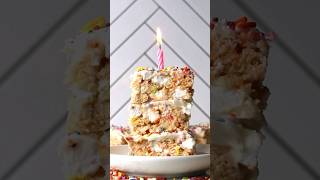 Birthday Rice Krispie Treats with funfetti cake mix and sprinkles ricekrispietreats birthdayparty [upl. by Llehcal]