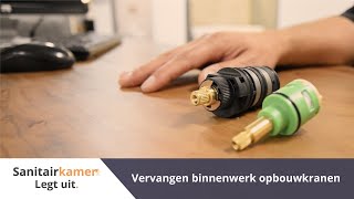 Hoe vervang ik een binnenwerk van een opbouwkraan  Sanitairkamernl [upl. by Keyser]