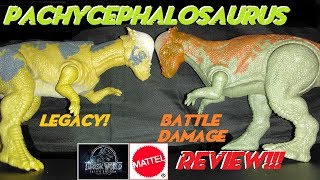 Jurassic World Battle Damage amp Legacy Pachycephalosaurus Review [upl. by Deeanne]