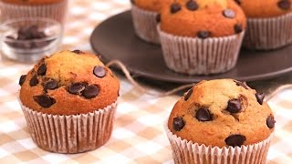 Muffins de Vainilla con Chips de Chocolate  Fáciles y Deliciosos [upl. by Deborath]