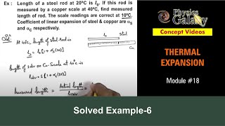 Class 11 Physics  Thermal Expansion  18 Example6 on Thermal Expansion  For JEE amp NEET [upl. by Nohsid]