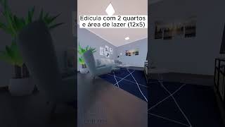 Casa de Edícula com 2 Quartos Área de Lazer e Piscina de 12x5 metros shorts [upl. by Anelle95]