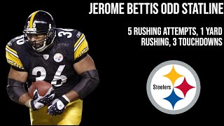 Jerome Bettis posts an odd stat line against the Raiders in 2004 [upl. by Suiravad]