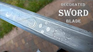 Forging a Viking age sword with decorated blade Blacksmithing [upl. by Enait]