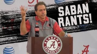 Nick Sabans best press conference moments and rants NSFW [upl. by Eeroc]