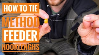 How To Tie Method Feeder Hooklengths  Method Feeder Fishing [upl. by Irelav]