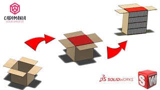 Designing and Assembling a Carton Box Using SolidWorks  StepbyStep Tutorial cad packaging [upl. by Rhetta346]