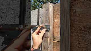 DIY Improvized door hinge from scrap metal  Crafty Lab Homestead Metalworking [upl. by Yrro978]