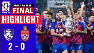 JDT vs KUALA LUMPUR CITY  FINAL PIALA FA 2023  FULL HIGHLIGHTS [upl. by Nalyad]