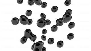 Abstract black liquid shapes on white background [upl. by Ahtiuqal]